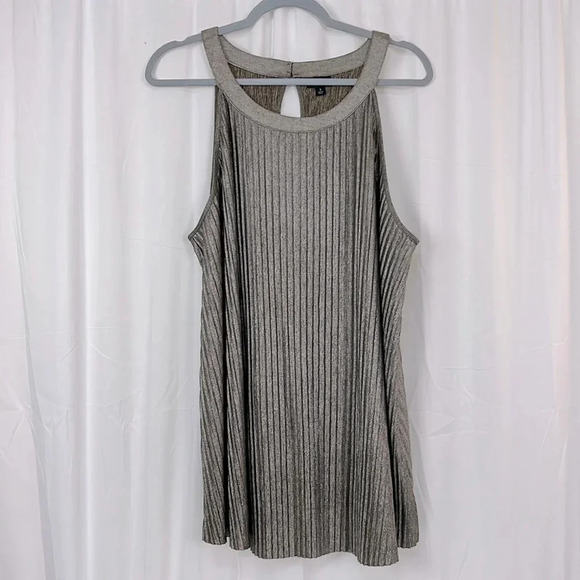 TORRID Pleated Metallic Knit High Neck Tank Blouse Size 3X - Picture 1 of 8